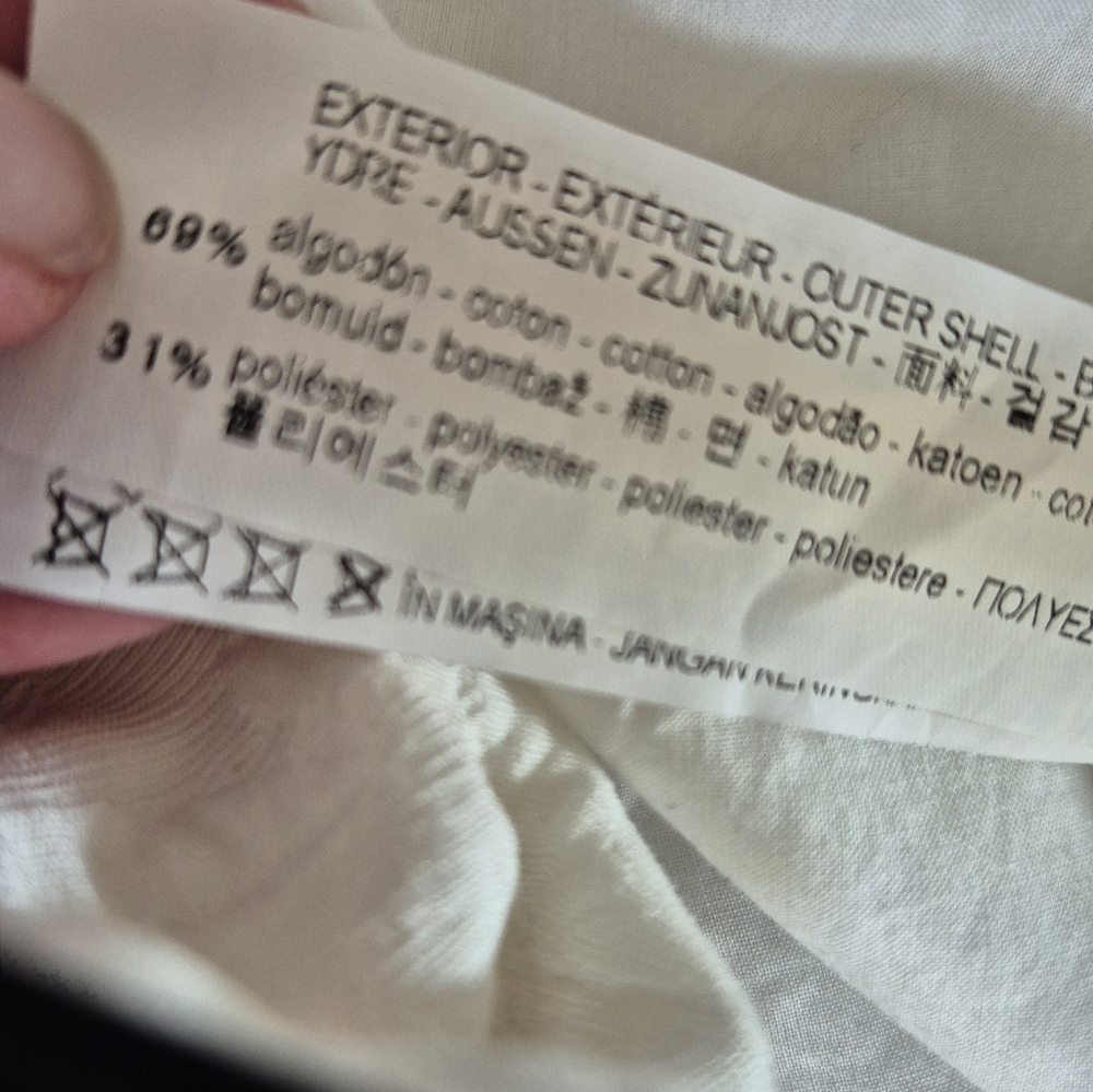Zara Basics Collection White Textured Black Tie Spring Summer Jacket Medium - Picture 5 of 12